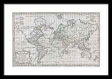 Load image into Gallery viewer, Old 1784 Map Of The World - Framed Print