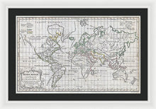 Load image into Gallery viewer, Old 1784 Map Of The World - Framed Print