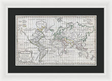 Load image into Gallery viewer, Old 1784 Map Of The World - Framed Print