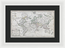 Load image into Gallery viewer, Old 1784 Map Of The World - Framed Print