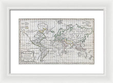 Load image into Gallery viewer, Old 1784 Map Of The World - Framed Print