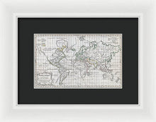 Load image into Gallery viewer, Old 1784 Map Of The World - Framed Print