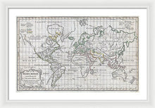 Load image into Gallery viewer, Old 1784 Map Of The World - Framed Print