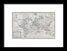 Load image into Gallery viewer, Old 1784 Map Of The World - Framed Print