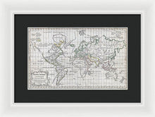 Load image into Gallery viewer, Old 1784 Map Of The World - Framed Print