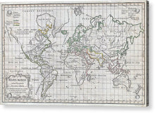 Load image into Gallery viewer, Old 1784 Map Of The World - Acrylic Print