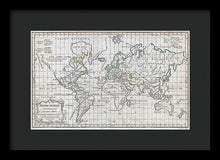 Load image into Gallery viewer, Old 1784 Map Of The World - Framed Print