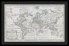 Load image into Gallery viewer, Old 1784 Map Of The World - Framed Print