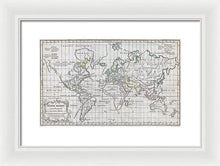 Load image into Gallery viewer, Old 1784 Map Of The World - Framed Print