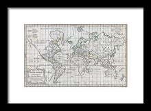 Load image into Gallery viewer, Old 1784 Map Of The World - Framed Print