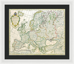 Old Map Of Europe 1789 - Framed Print