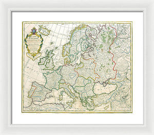 Old Map Of Europe 1789 - Framed Print