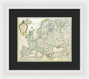 Old Map Of Europe 1789 - Framed Print