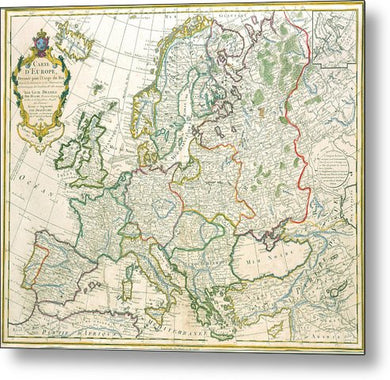 1789 Map Of Europe - Metal Print