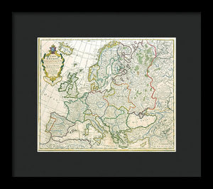 Old Map Of Europe 1789 - Framed Print