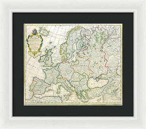 Old Map Of Europe 1789 - Framed Print