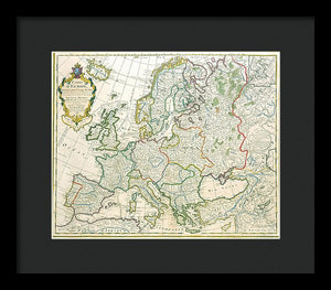 Old Map Of Europe 1789 - Framed Print