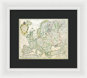 Old Map Of Europe 1789 - Framed Print