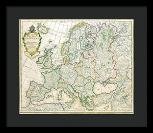 Old Map Of Europe 1789 - Framed Print