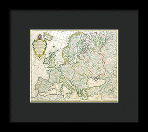 Old Map Of Europe 1789 - Framed Print