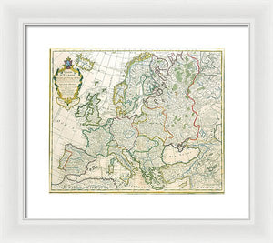 Old Map Of Europe 1789 - Framed Print