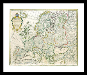 Old Map Of Europe 1789 - Framed Print