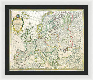 Old Map Of Europe 1789 - Framed Print