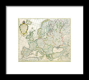 Old Map Of Europe 1789 - Framed Print