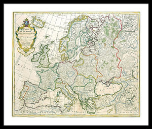 Old Map Of Europe 1789 - Framed Print