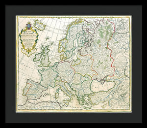 Old Map Of Europe 1789 - Framed Print