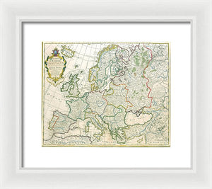 Old Map Of Europe 1789 - Framed Print