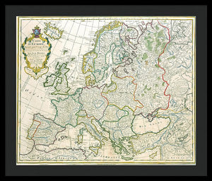 Old Map Of Europe 1789 - Framed Print