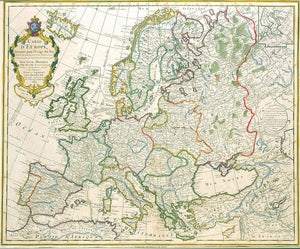 Old Map Of Europe 1789 - Art Print