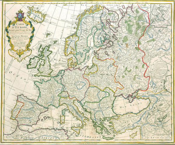 Old Map Of Europe 1789 - Art Print