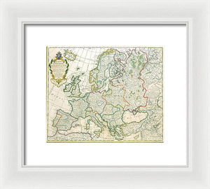 Old Map Of Europe 1789 - Framed Print