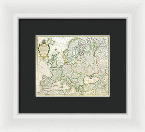 Old Map Of Europe 1789 - Framed Print