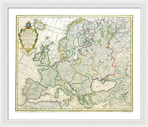 Old Map Of Europe 1789 - Framed Print