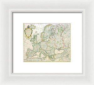 Old Map Of Europe 1789 - Framed Print