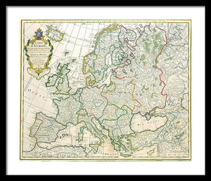 Old Map Of Europe 1789 - Framed Print