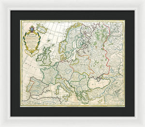 Old Map Of Europe 1789 - Framed Print