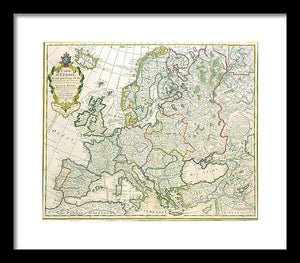 Old Map Of Europe 1789 - Framed Print