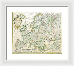 Old Map Of Europe 1789 - Framed Print