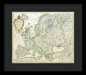 Old Map Of Europe 1789 - Framed Print