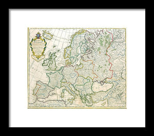 Old Map Of Europe 1789 - Framed Print