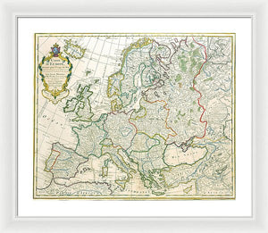 Old Map Of Europe 1789 - Framed Print