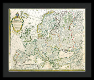 Old Map Of Europe 1789 - Framed Print