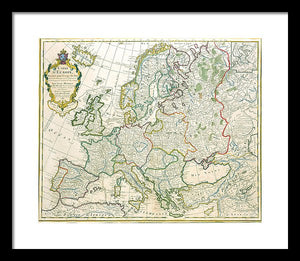 Old Map Of Europe 1789 - Framed Print