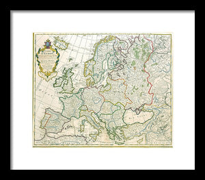 Old Map Of Europe 1789 - Framed Print