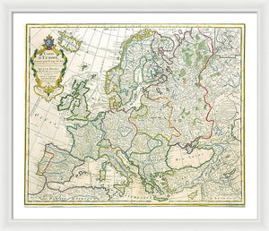 Old Map Of Europe 1789 - Framed Print