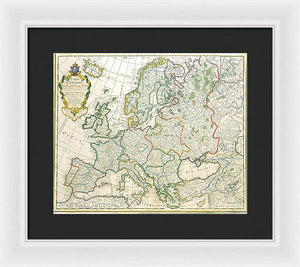 Old Map Of Europe 1789 - Framed Print